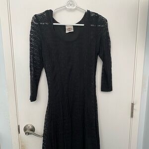 Size small black lace western wear dress